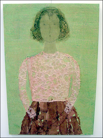 '쉬(She)' 수제종이, 염료 90×60cm 2007 세련된 현대미 넘치는 한국여성의 아름다움이 돋보인다 